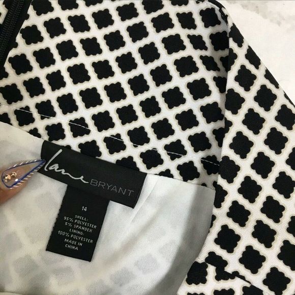 Lane Bryant Plus Geo Print Pencil Skirt - Picture 3 of 5